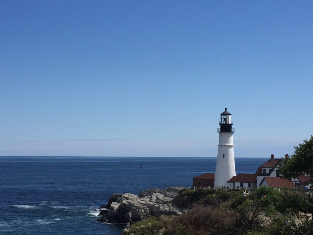 Lighthouse in Fort Williams Park, Cape Elizabeth, Maine, covid-19, places to go during pandemic, travel
